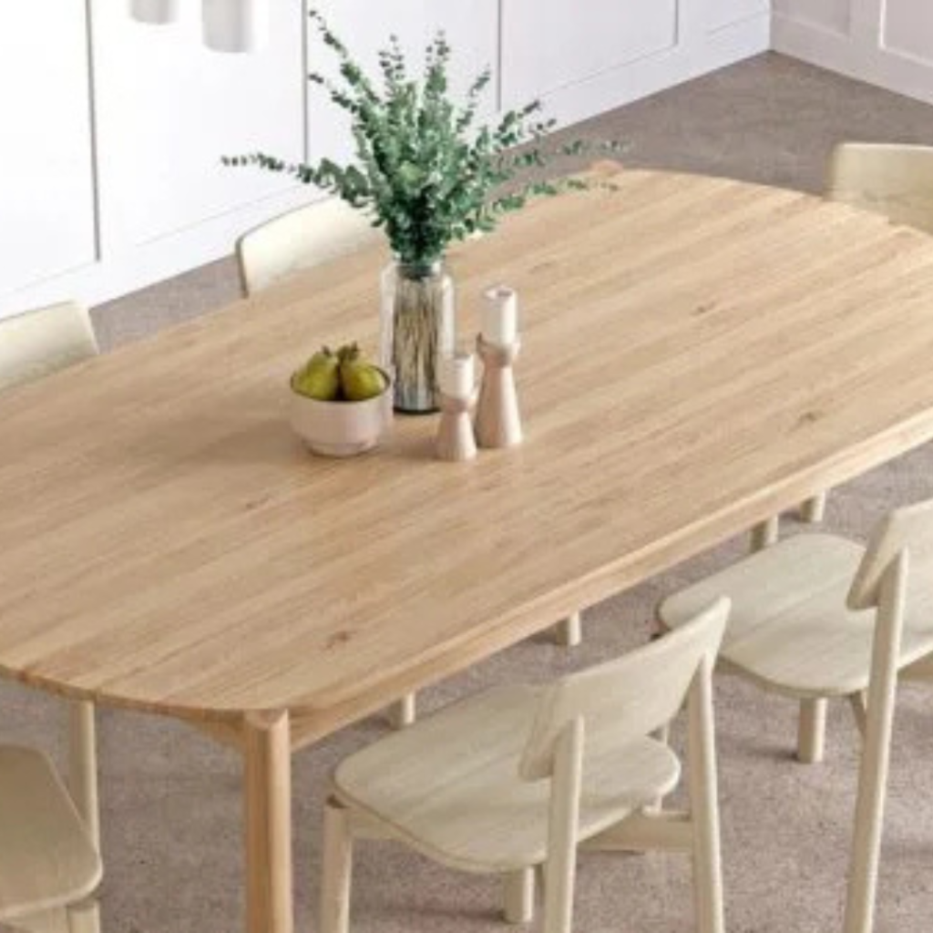 Solid Acacia Wood 6 Seater Dining Table
