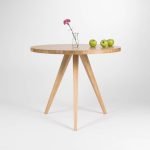 Round Dining Table With Natural Finish