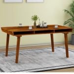 6 Seater Dining Table with storage shelf