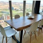 6 Seater Dining atble Set With Metal legs