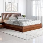 Queen Size Bed With Storage box & designer Headboard
