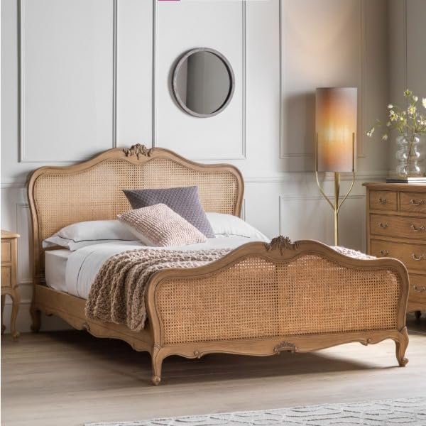 HandCarved Rattan King Size Bed
