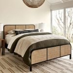 Black rattan bed Without Storage