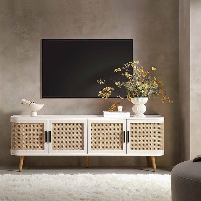 Noziya Furniture Rattan TV Cabinet