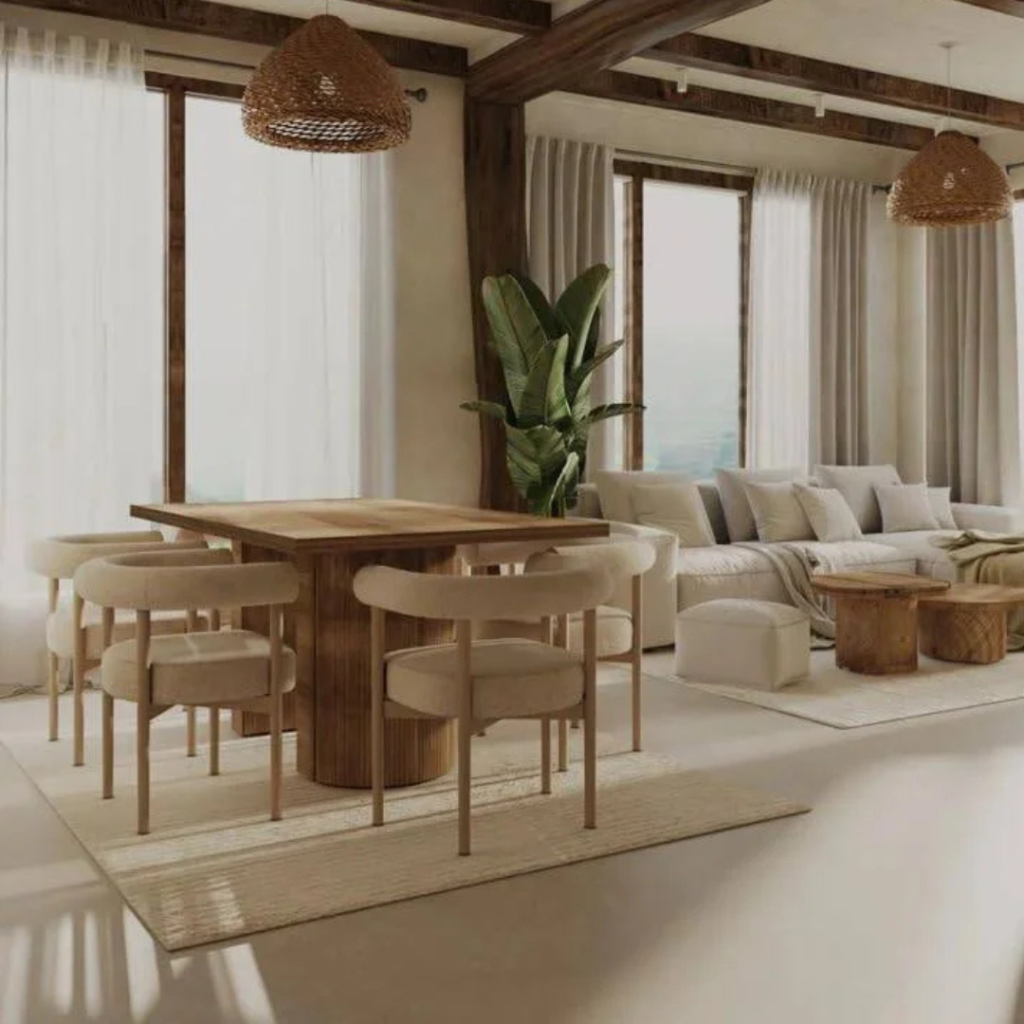 Wooden 6 Seater Dining Table