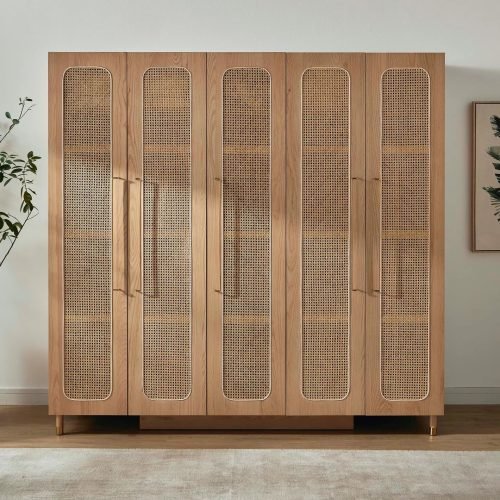 Rattan Wardrobe With 5 Doors