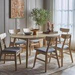 Solid Mango Wooden 5 Seater Dining Table
