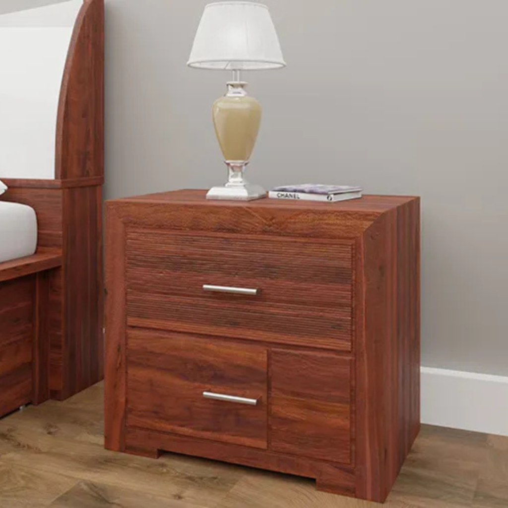 Noziya Side Tables Mango Wood Brown Finishing For Room