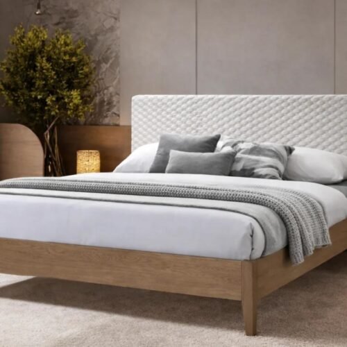 Solid Wood Bed with Storage Double Bed