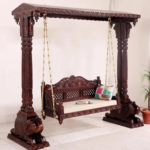 Noziya Furniture Solid Sheesham Wooden Handcarving Hammocks | Traditional Jhula Outdoor Roof top Swings