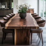 Noziya Furniture 10-Seater Teak Wood Dining Table For Luxury Home and Dining room