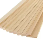 Noziya Furniture Natural Pine Wood Rectangle Board Panels – 10 Pieces (30 × 4 cm, 6mm Thick)