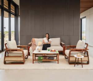 Wooden Sofa Design for Large Living Room