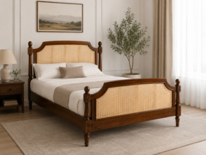 Camille-Style Cane Bed with Footboard